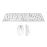 Mouse Macally, Con Teclado/con Cable/blanco