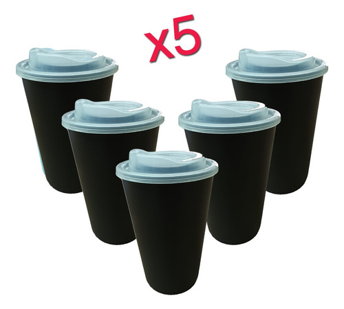 Set X 5 Vaso Reutilizable Tipo Starbucks Mug Pastel - 500 Ml