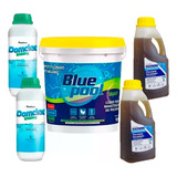 Kit Produto Quimico Limpeza Piscina Cloro Clarificante Teste