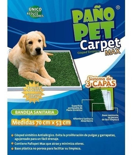 Bandeja Sanitaria Perros Carpet Max Paño Pet® Para Perros