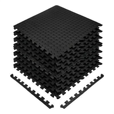 Tapete Lincky Foamy Gym Ejercicio Piso Colchoneta Multiuso 10 Mm 60x60cm 8 Pzs Color Negro | Envío gratis