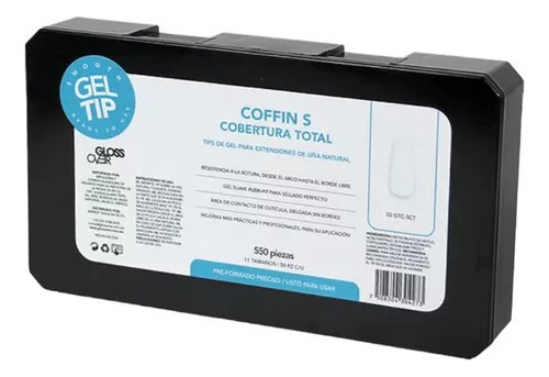 Tip De Gel Extensiones De Uña Punta Coffin S Gloss Over