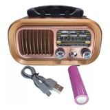 Radio Clásico Recargable Beck Play Am Fm Micro Sd Bluetooth
