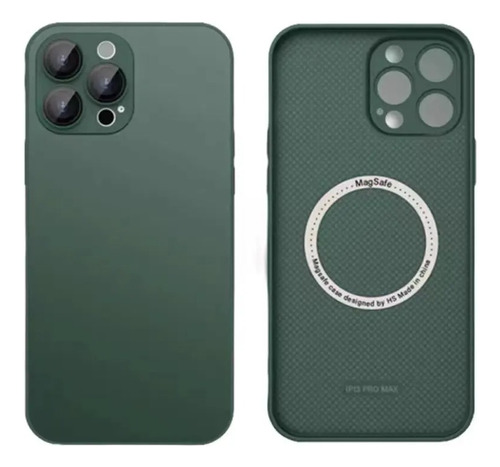 Capa Luxo Vidro Com Magsafe Para iPhone XR 11 12 13 14 15 