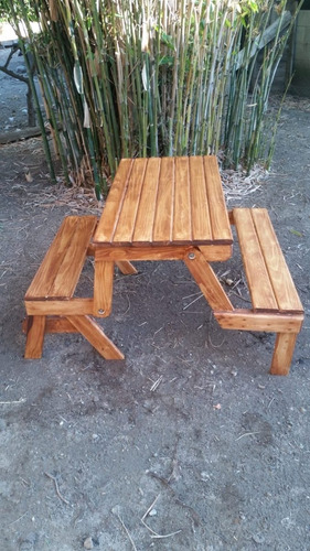 Mesa Banca Plegable Infantil De Madera Calidad Inmejorable