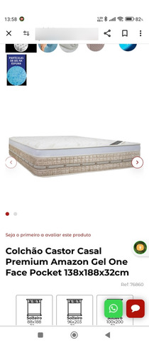 Combo Colchão Castor Casal Amazon Premium +box Baú