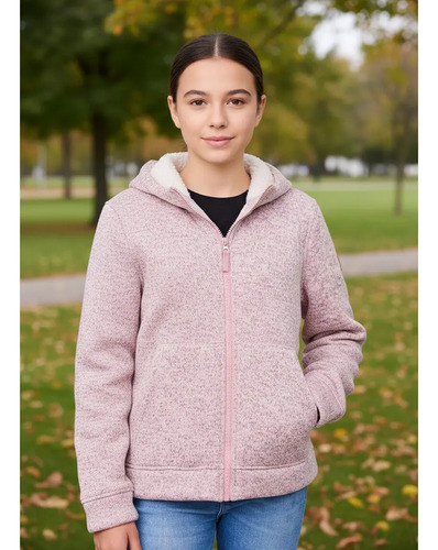 Free Country Chamarra Tipo Sudadera Con Borrega Para Niños