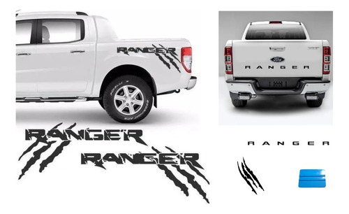 Calcomanía 2 Sticker Ford Ranger Y Letras Para Tapa Ranger