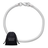 Pulseira Masculina Feminina Rabo De Rato Aço Inox 316l Top