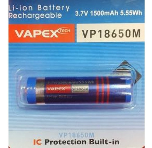 Batería Vapex Recargable Ion Litio 18650 M 3.7v 1500mah