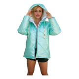 Campera Inflable Puffer Mujer Venecia Metalizada Abrigada