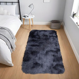 Tapetes Pie De Cama Peludos 50*80 Cms Antideslizante