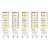 Set X5 Lampara Led Bipin G9 6w Macroled Cálida 2700k 570lm