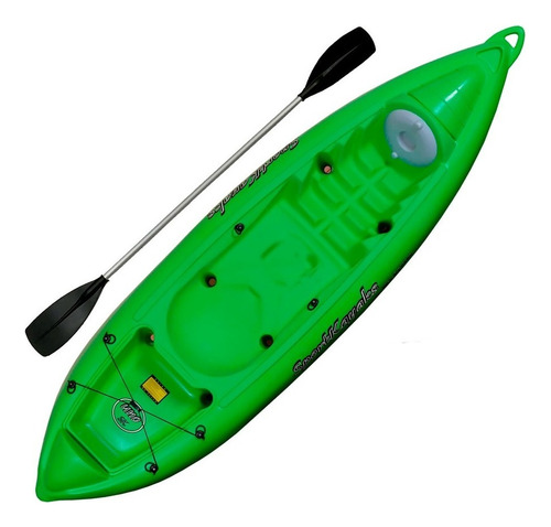 Kayak Sportkayas S K1 Reforzados + Remo 1 Persona Color Verde