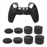 Kit 8 Protetor Extensor Grip Capa Silicone Compatível Ps5