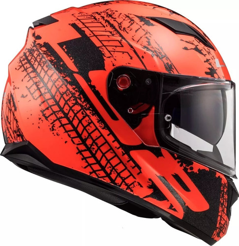 Capacete Ls2 Stream Ff320 Lava Laranja C/ Óculos Solar