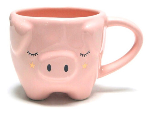 Acabajo Deco Taza Con Forma Chancho Rosa