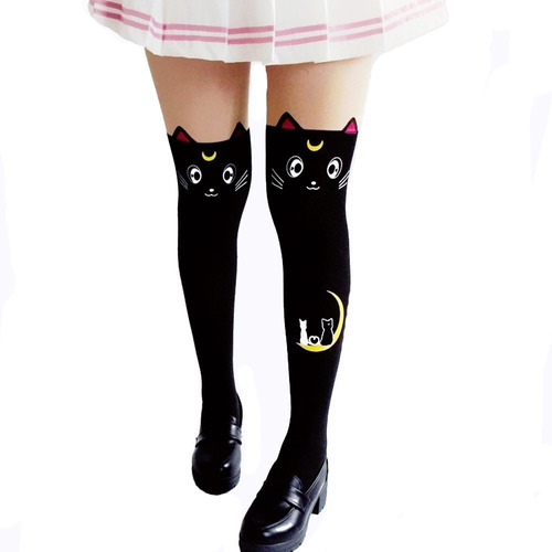 Medias Veladas Gato Sailor Moon Pantimedias Anime Kwai