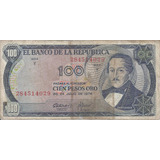 Colombia  100 Pesos Oro 20 De Julio De 1974