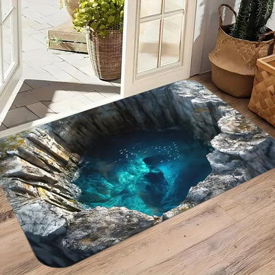 1 Peça De Tapete De Flanela Com Tema Canyon Casa De Fazend