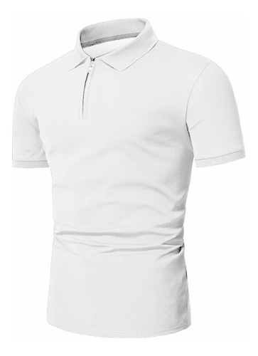 Playera Polo Premium Hombre Con Cierre Manga Corta Slim Fit