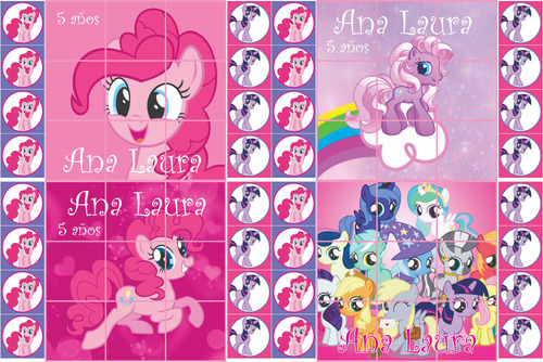 30 Tateti Personalizado Con Imán - My Little Pony Souvenir