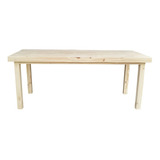 Mesa De Pino De 180 X 80 Cm Patas Cuadradas 3x3 Pulgadas