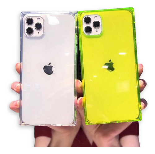 Capa Case Capinha P/ iPhone 14 Pro 6.1 Neon Borda Quadrada