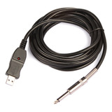 Cable De Grabación Usb De Guitarra A Pc De 3 M, Adaptador De