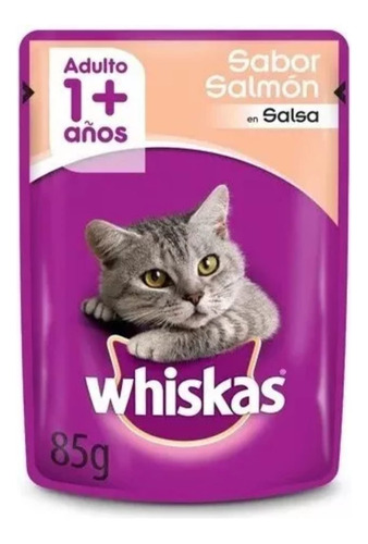 Pack X 12 Pouch Whiskas Adulto Salmon En Salsa X 85 Grs