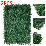 2 Placas De Pared, Color Verde Artificial, Color Inglés, 40
