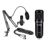 Microfone Bm800 Waver Xlr Xlr P/ Mesa Interface + Suporte 