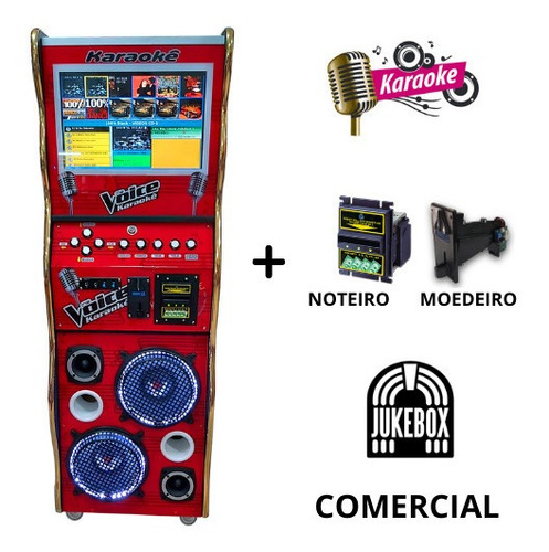 Maquina De Musica 2x1 Jukebox Karaoke Slim Comercial Tela17 