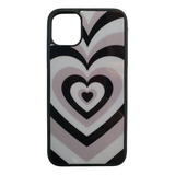 Carcasa Compatible Con iPhone 11, Diseño Corazones Accesorio