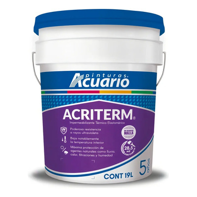 Acuario Acriterm Impermeabilizante Térmico Elastomérico 19lt Color Blanco | Meses sin interés