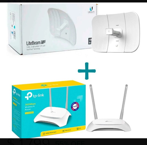 Litebeam M5 + Router Wisp Tp-link 