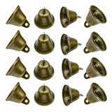 20 Cascabeles -campanas De Bronce Vintage Color Laton Mini 