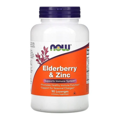 Now Foods Elderberry Sauco Y Zinc 90 Pastillas Inmunidad Sfn | Envío gratis