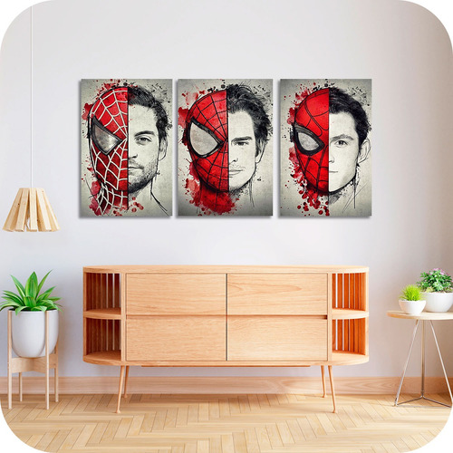 Cuadro Spider Man Hombre Araña Multiversos Actores Pintura
