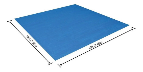 Lona Cubre Piso Para Piscina 396 X 396 Bestway Color Azul