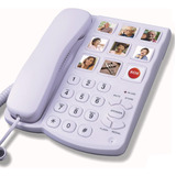 Teléfono Con Cable Telpal Con Botón Grande Y Altavoz Para Pe