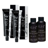 Kit 2 Tintas Color Keune 60ml + 2 Ox Cream Dev 6% 20vol 60ml