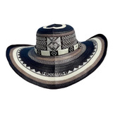 Sombrero 23 Fibras Exclusivo Diseño Negro Artesanal