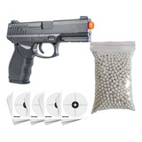 Pistola De Airsoft 24/7 Rossi + 1000 Bbs E 10 Alvos