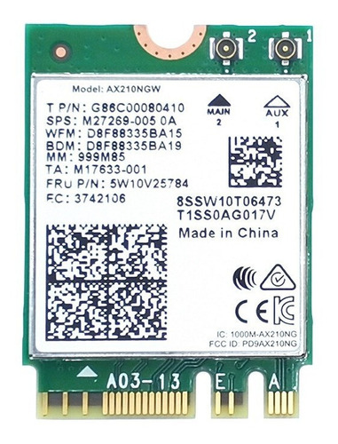 Intel Ax210ngw 802.11ax Wifi6 2.4gbps Nuevo Modelo Ax200ngw