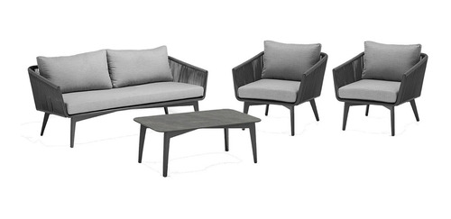 Juego Sillones Living Jardin Exterior Diva Aluminio Tio Musa