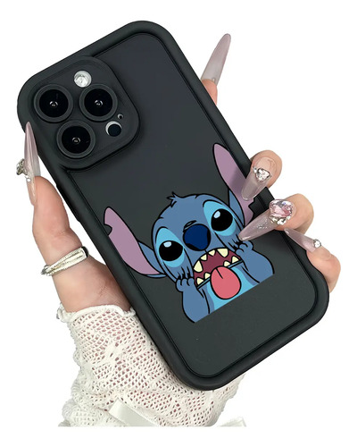Funda Para iPhone Uso Rudo Stitch Juvenil Divertido Creativo Colorido