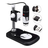 Microscopio 1600x Con Base Capilografo Usb Led