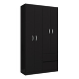 Closet Armario Akivoy Lisboa 4 Puertas 183 Cm  Negro