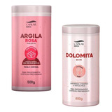 Combo Argila Rosa 500g + Dolomita 800g - Facial E Corporal